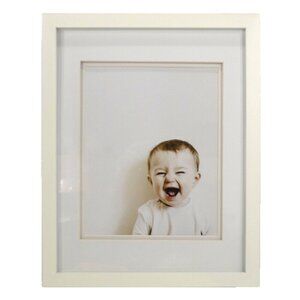NIELSEN BAINBRIDGE off white 8x10" hanging photo picture frame 12.25x15.25x1.25"